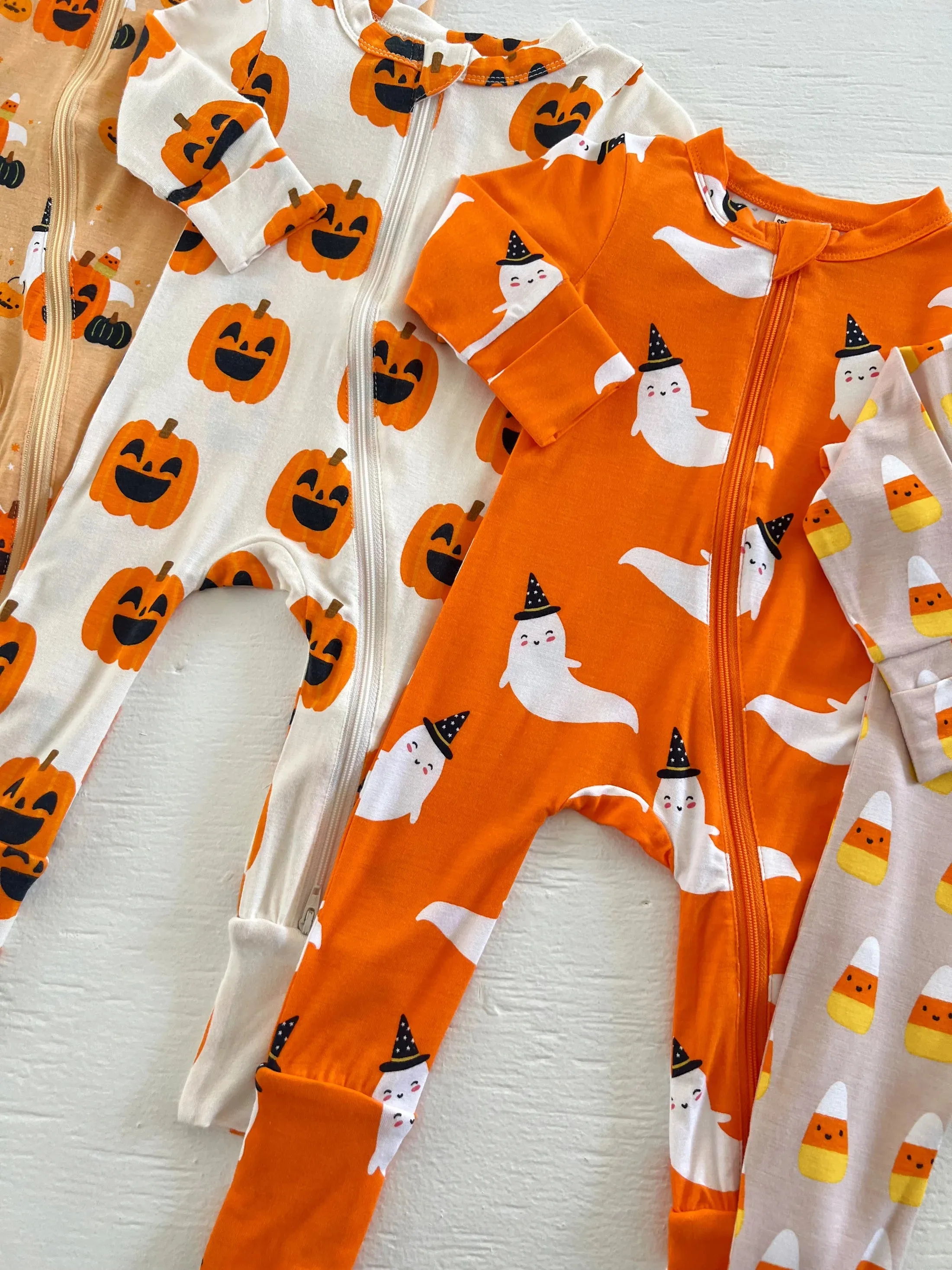 2-Way Convertible Zip Romper | Jack-O-Lantern