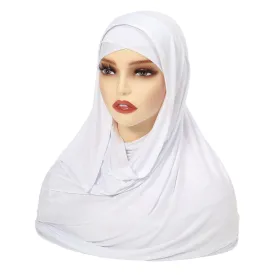 8216  Solid color forehead cross head scarf Middle East Malay headscarf Amazon hijab scarf hat