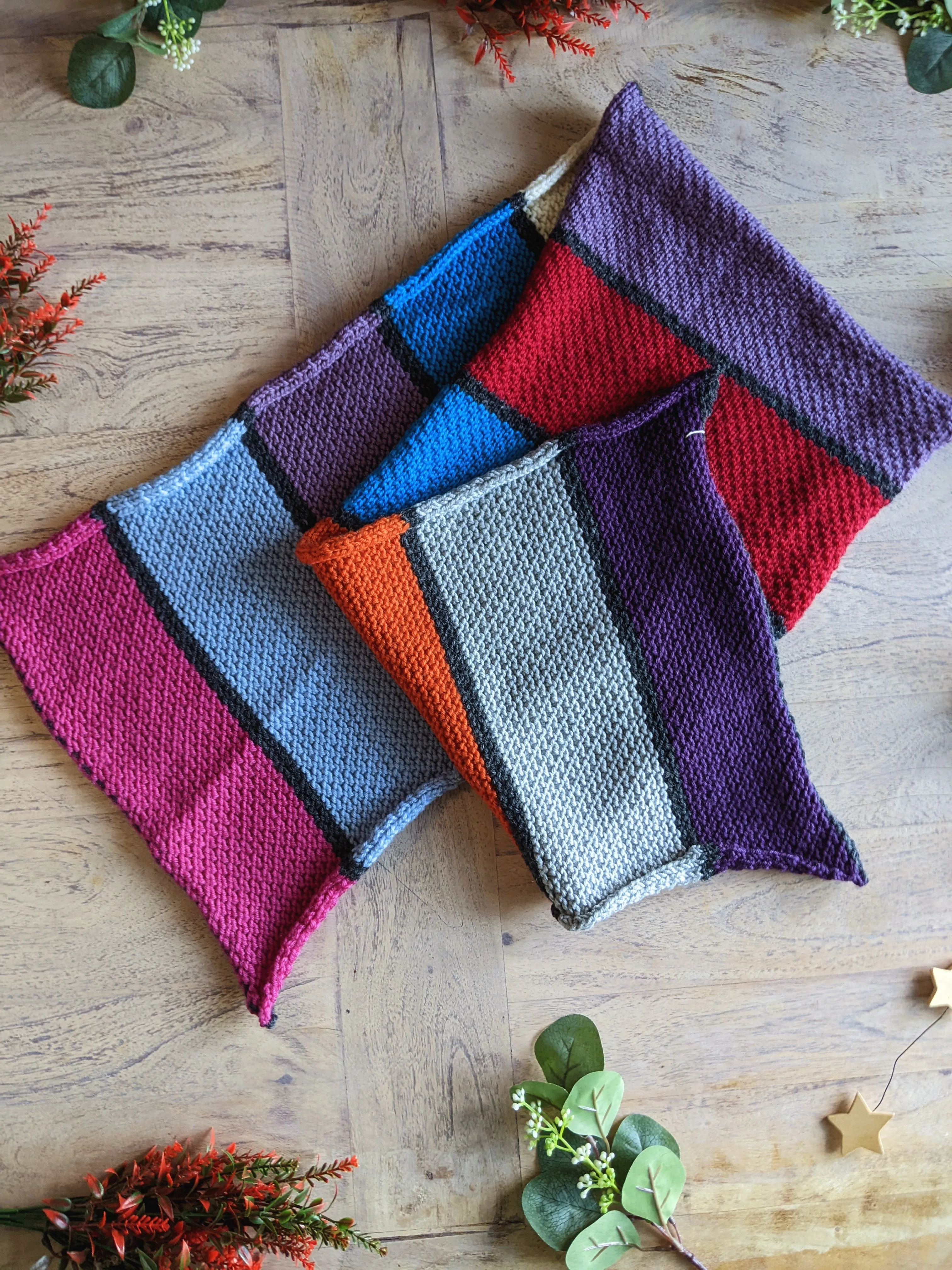 Adults Merino Multicoloured Textured Scarf