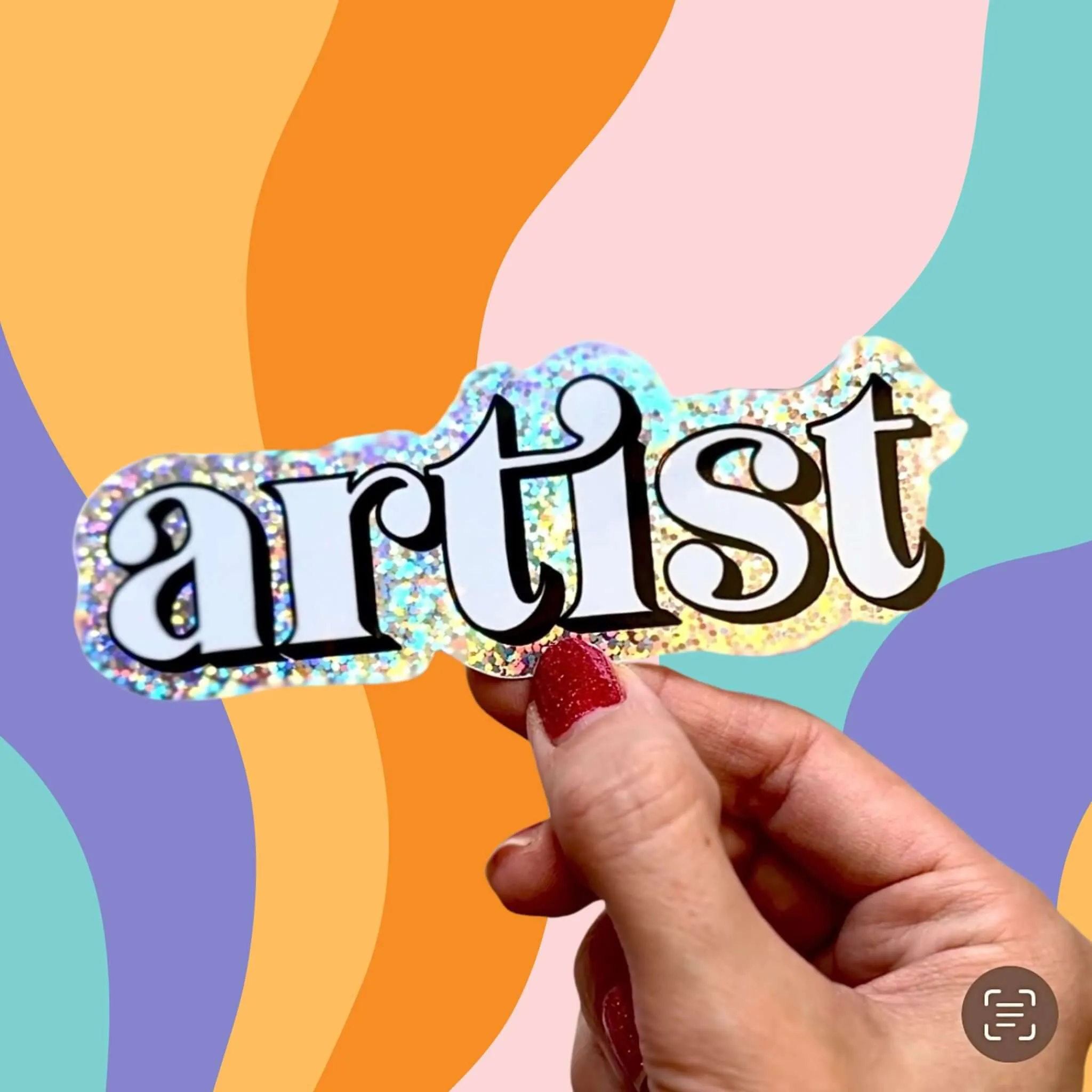 Artist Sparkly Sticker