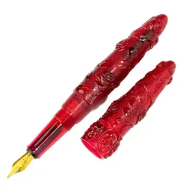 BENU Minima Skull & Roses Red Fountain Pen