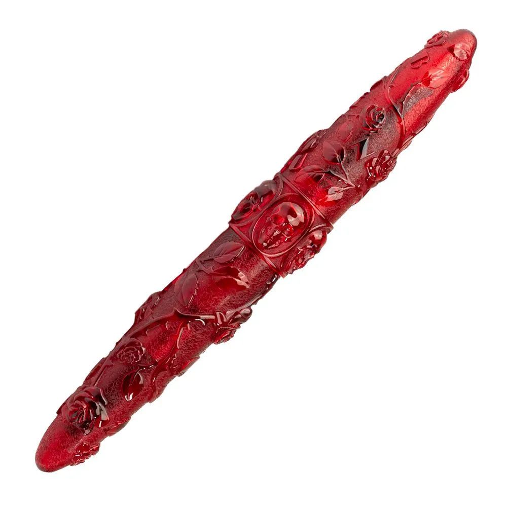 BENU Minima Skull & Roses Red Fountain Pen