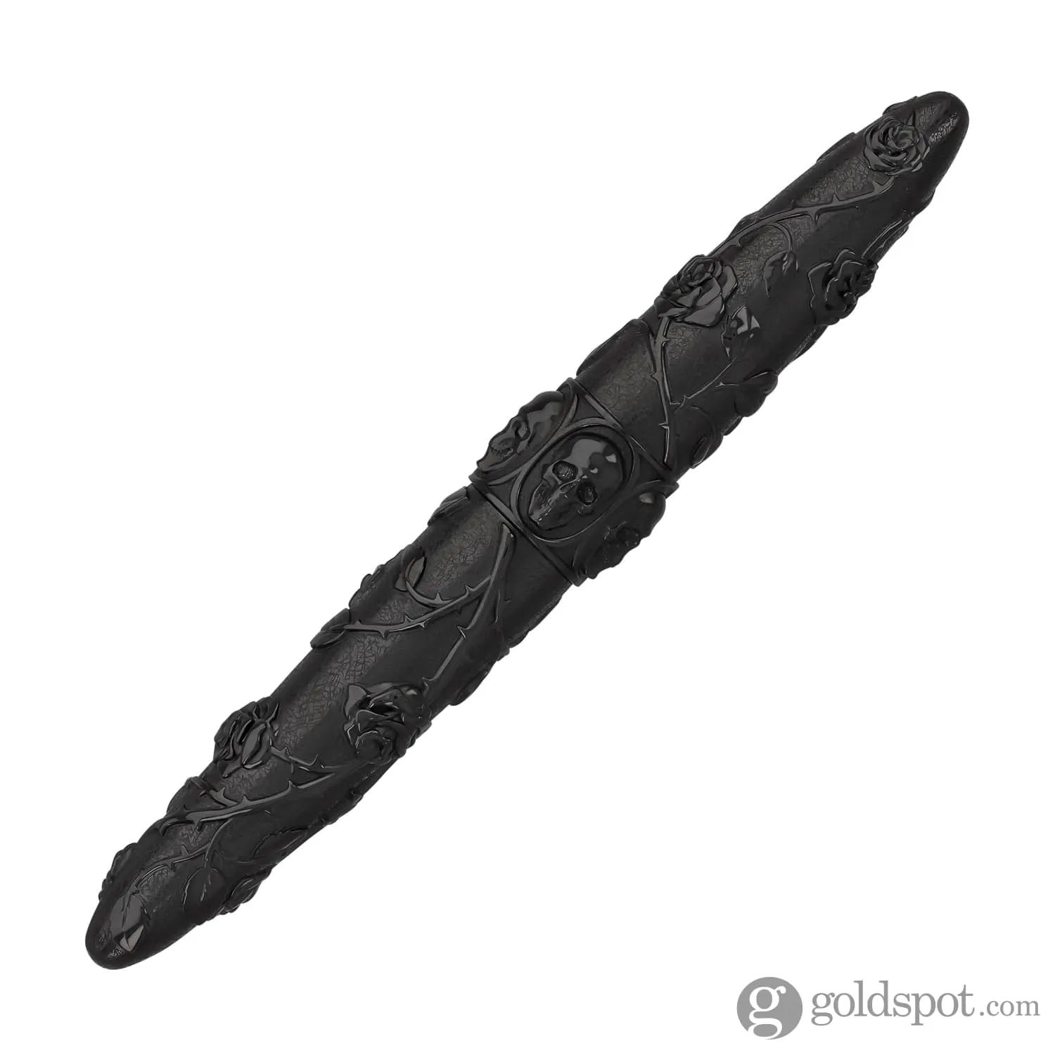 Benu Skulls and Roses Rollerball Pen in Crow Black