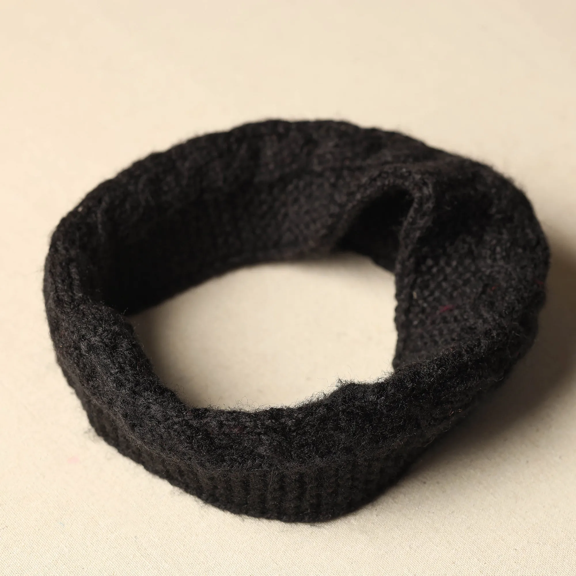 Black - Kumaun Hand Knitted Woolen Warm Headband 31