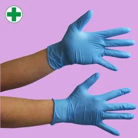 Blue Vinyl Gloves Powder Free (Medical Grade)