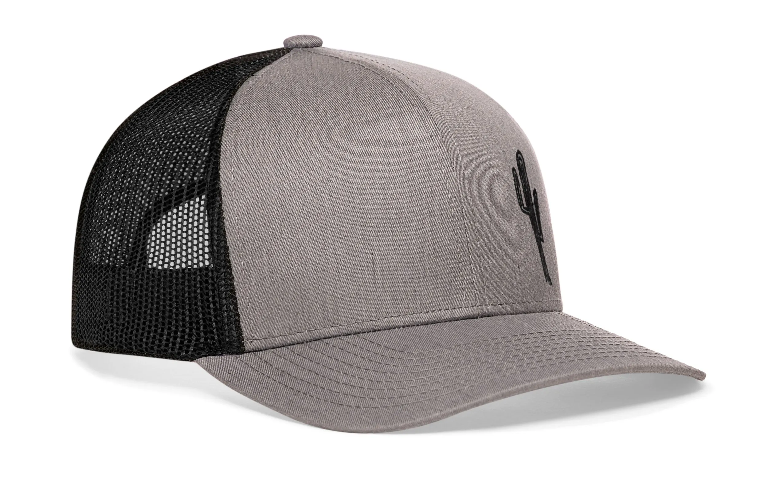 Cactus Trucker Hat  |  Gray Black Snapback