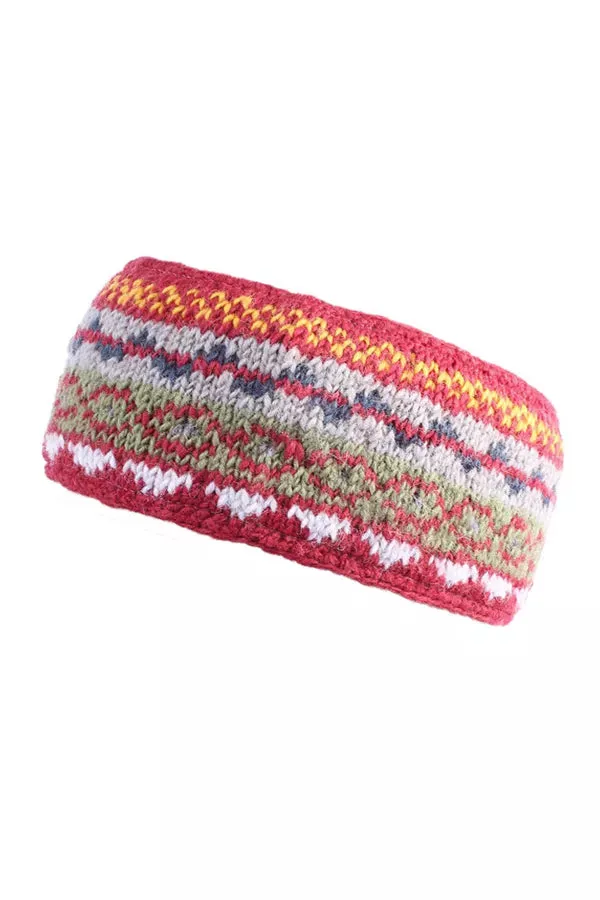 Classic Fairisle Headband - Rust