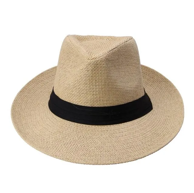 Classy Men Toffee Straw Panama Hat