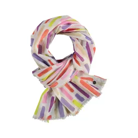 Dash Stripe Cotton Print Scarf