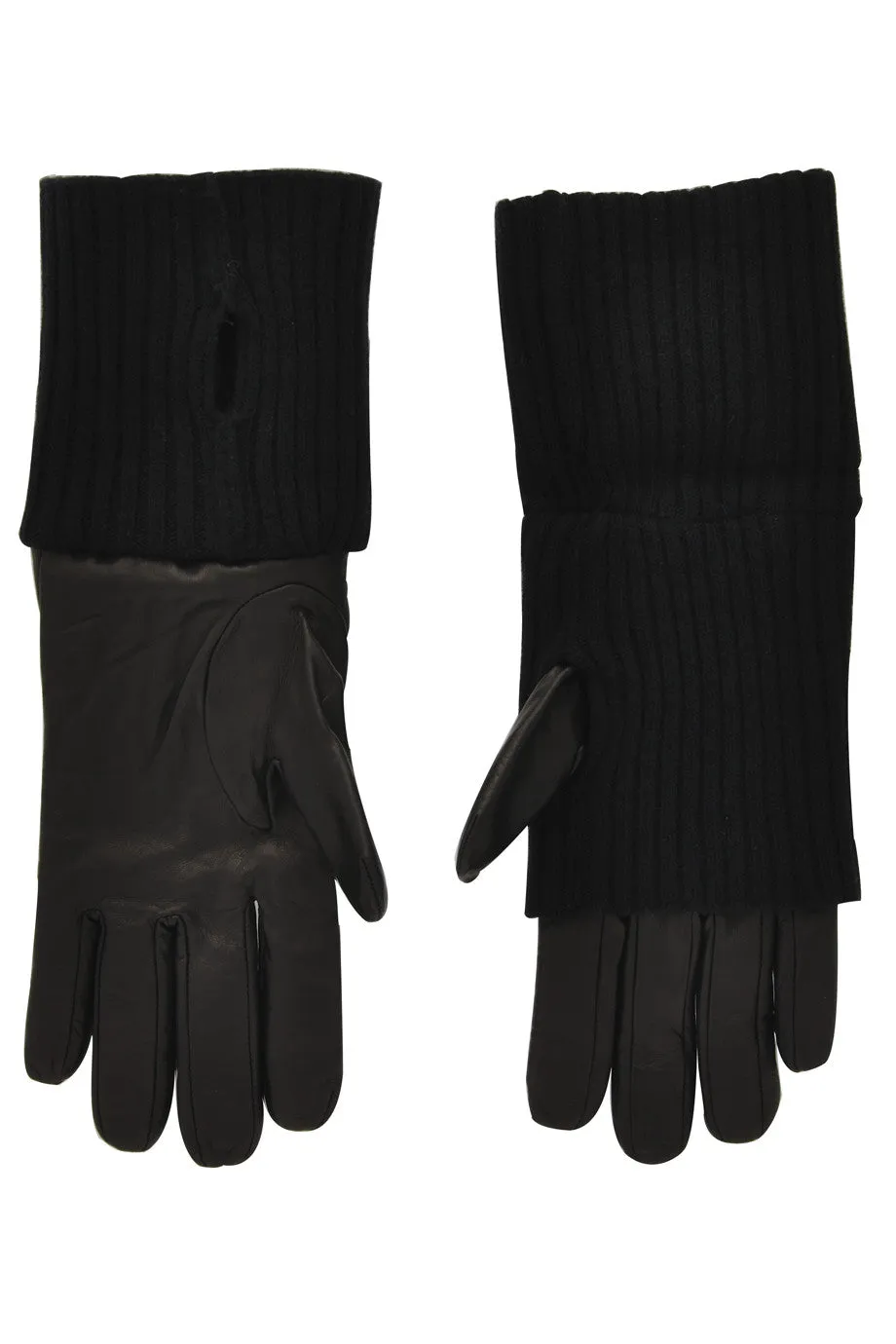 Dolce & Gabbana Valia Black Leather Gloves