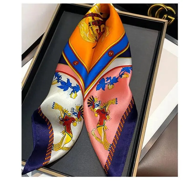 Genuine Silk Scarf Age Reducing Fashionable Small Square