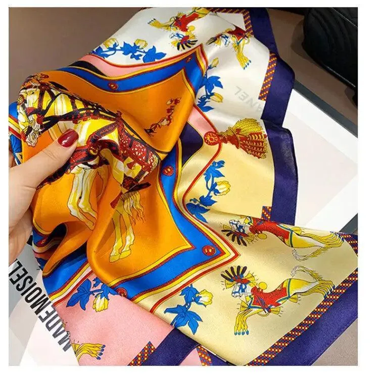 Genuine Silk Scarf Age Reducing Fashionable Small Square