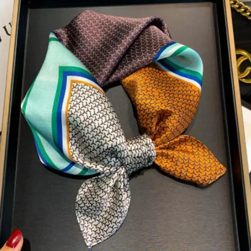 Genuine Silk Scarf Age Reducing Fashionable Small Square