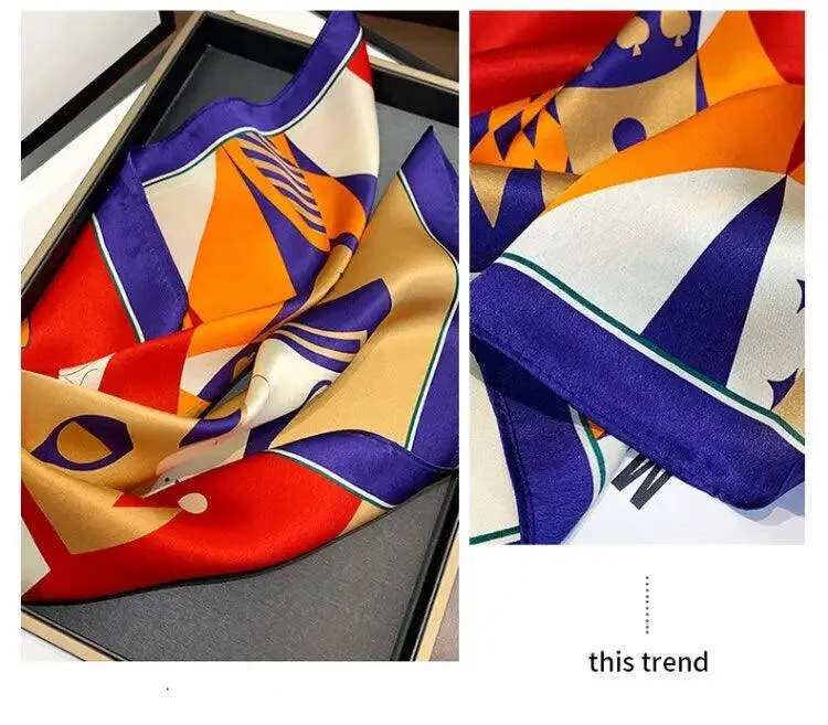 Genuine Silk Scarf Age Reducing Fashionable Small Square