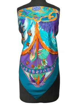 HERMES AMAZONIA SILK SCARF 90