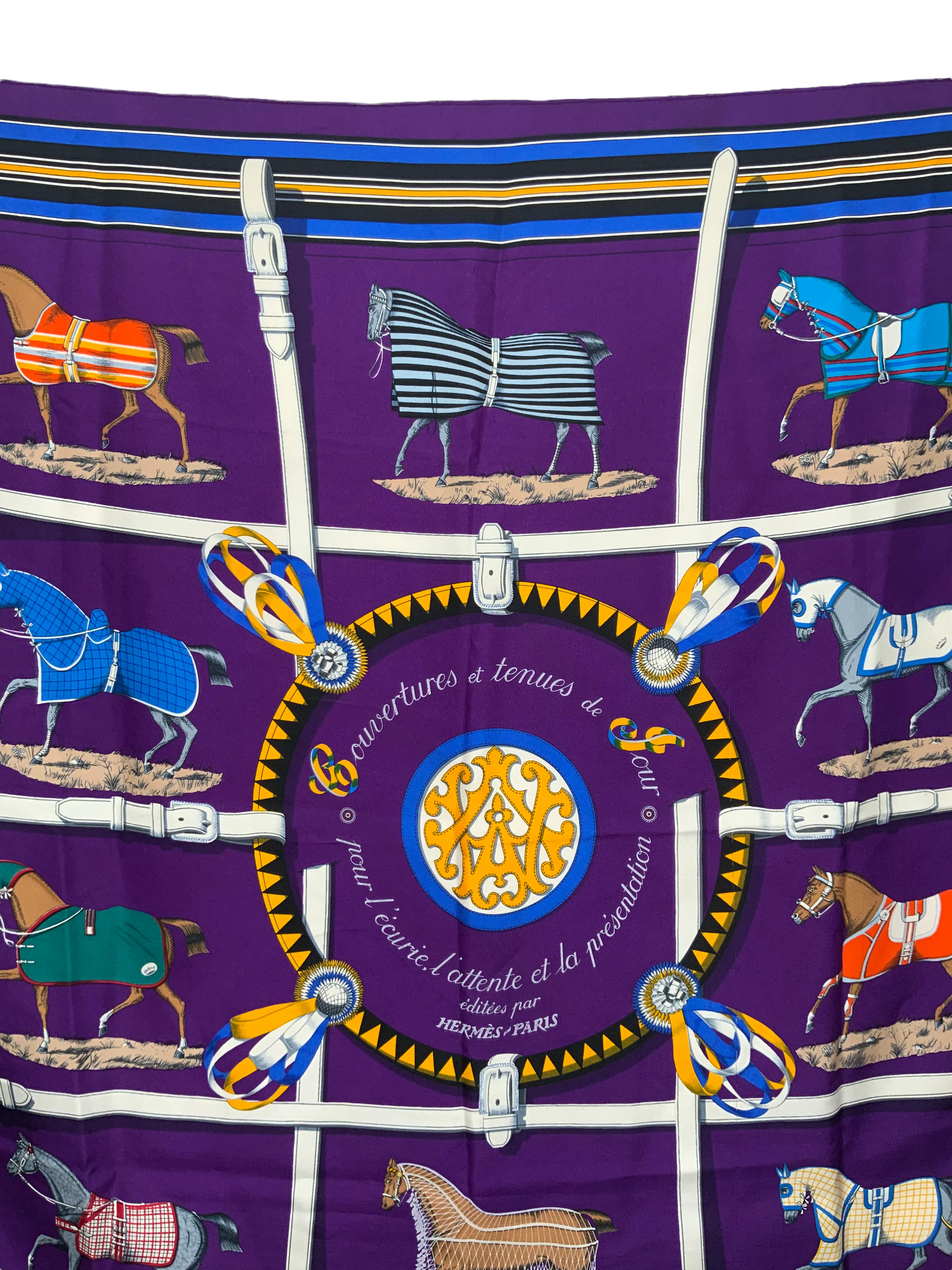 Hermes Couvertures et Tenues de Jour Silk Scarf 90