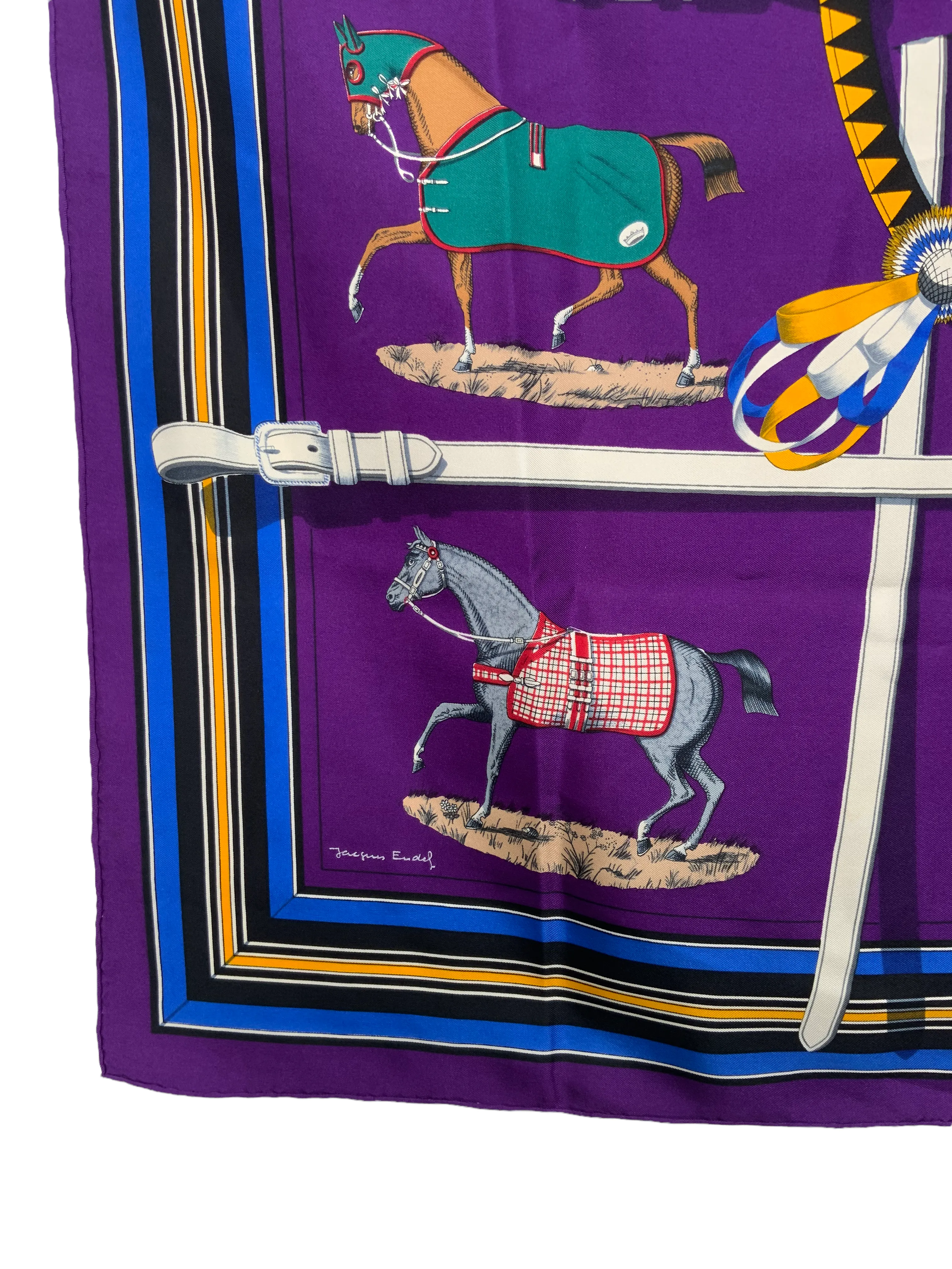 Hermes Couvertures et Tenues de Jour Silk Scarf 90