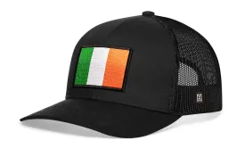 Ireland Flag Trucker Hat  |  Black Ireland Snapback