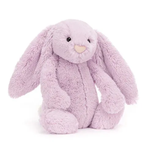 Jellycat Plush Toy Medium Bashful Cream Bunny | Lilac