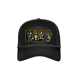 KISS NYC Pop Up Trucker Hat (Black/Black)