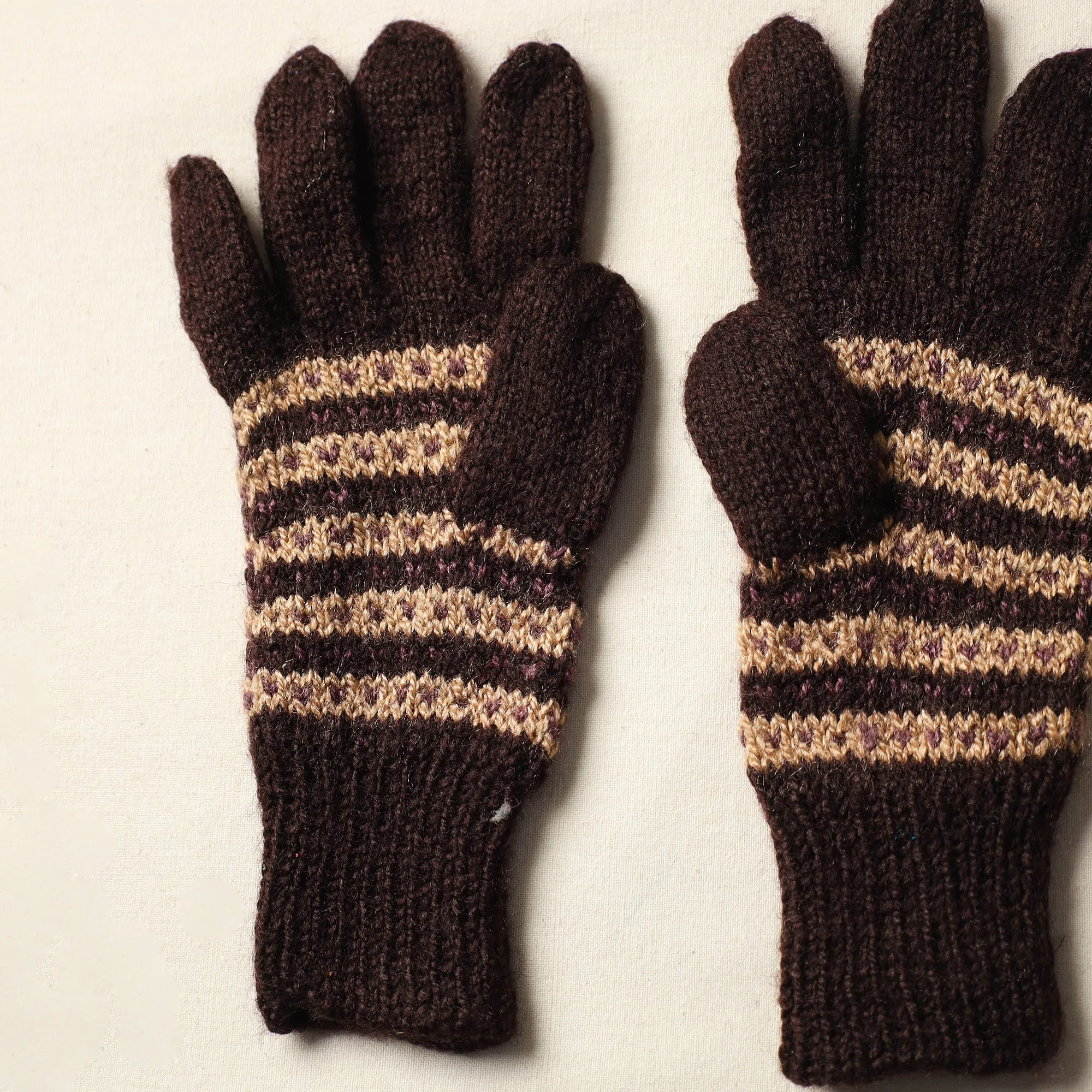 Kumaun Hand Knitted Woolen Gloves (Adult) 24