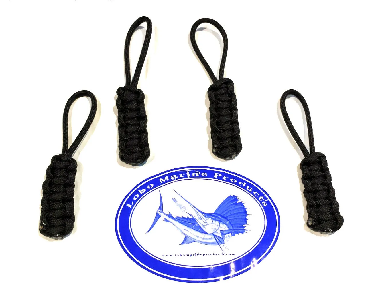 Lobo Lures Jeep and Boat Enclosure Paracord Zipper Pulls 4 & 10 Pack