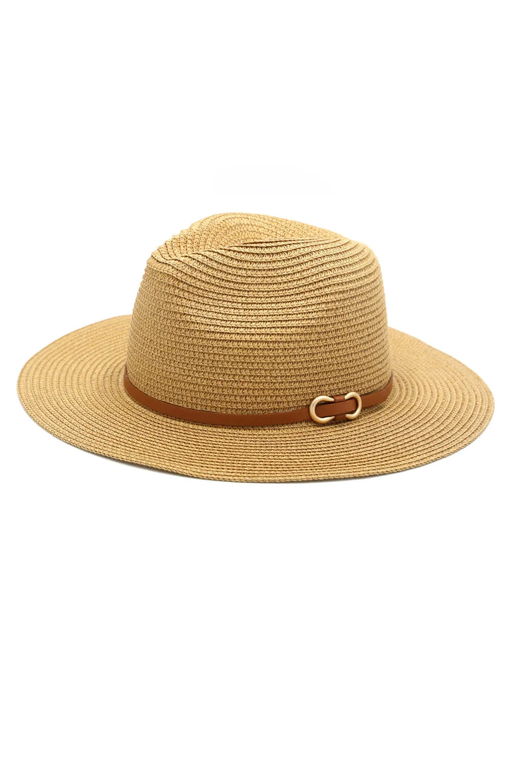 MH0114 PU Leather Band Panama Hat