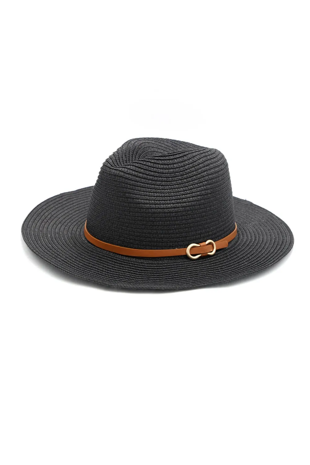 MH0114 PU Leather Band Panama Hat