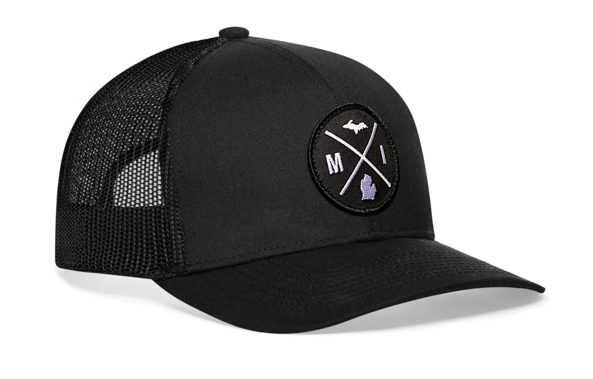 Michigan Trucker Hat  | Black MI Snapback