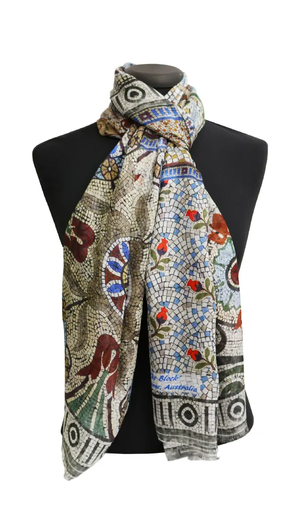 NEW 'Patchwork' Luxurious large Rectangular Italian made mosaic design Scarf