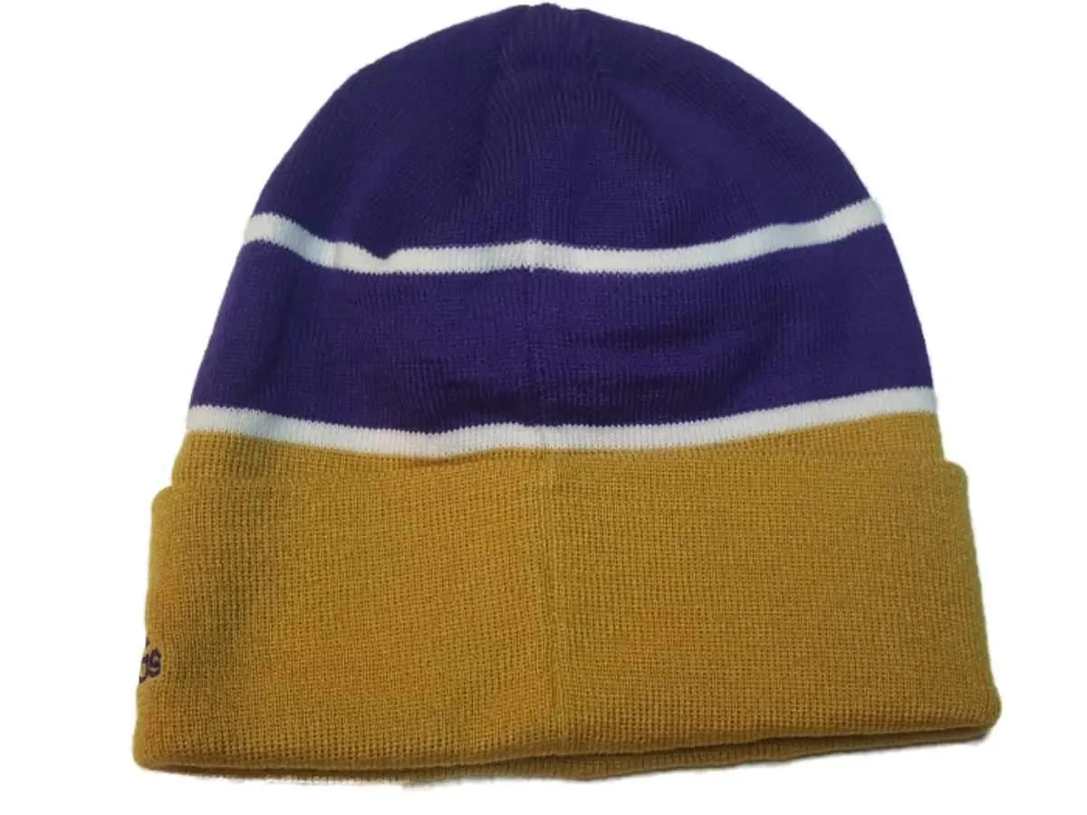 Orlando City SC Adidas Purple & Gold Acrylic Knit Cuffed Skull Beanie Hat Cap