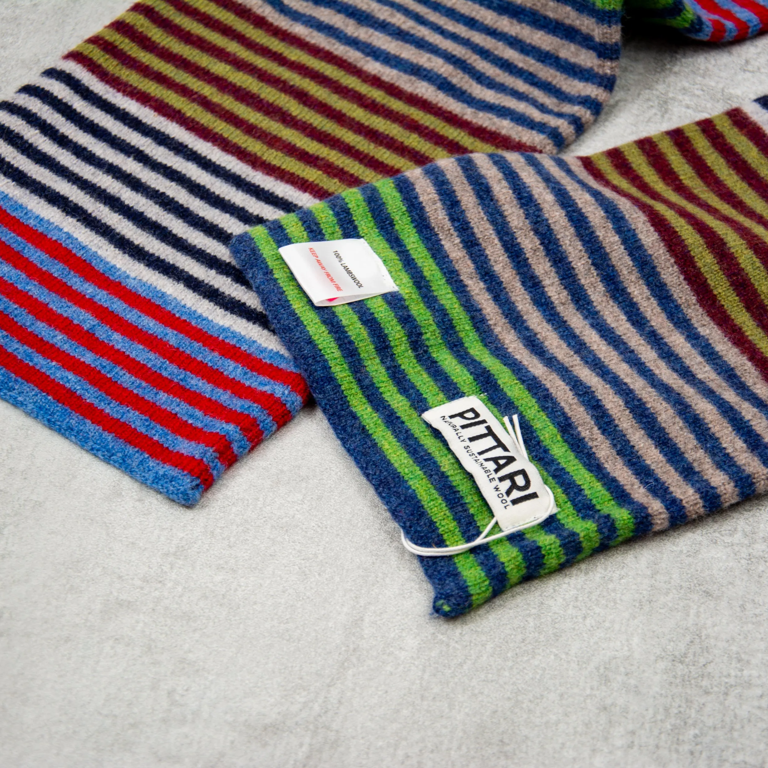 Pittari Lambswool Scarf - Option 07 Multi Stripe