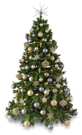 'Platinum' artificial decorated Christmas Tree - Hire