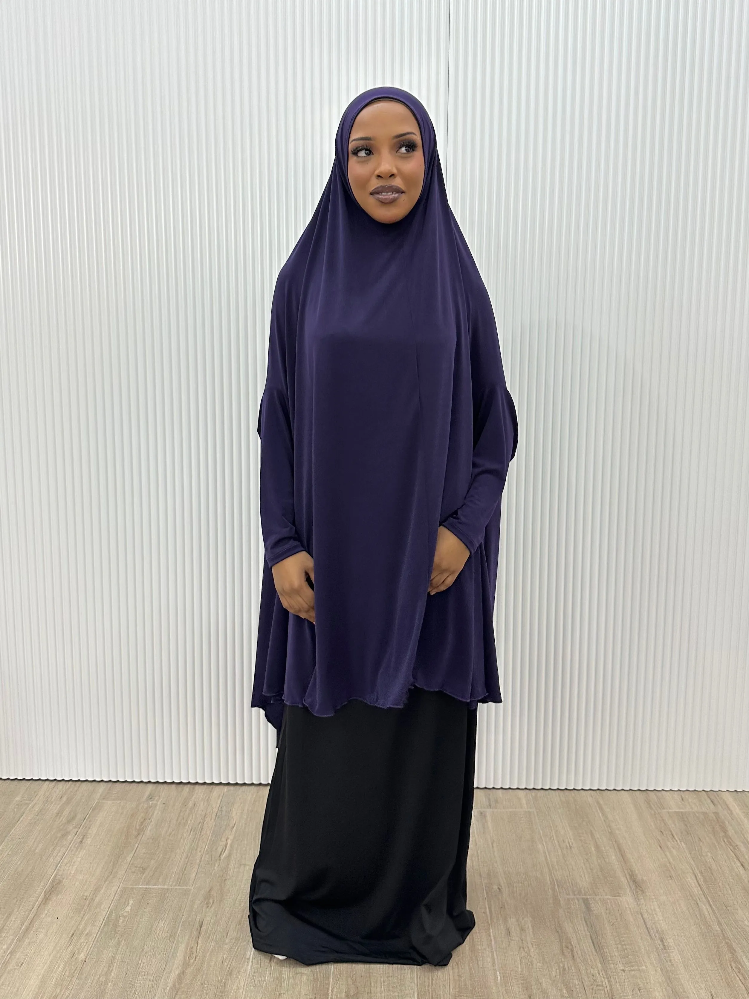 PURPLE JILBAB WITH SLEEVES