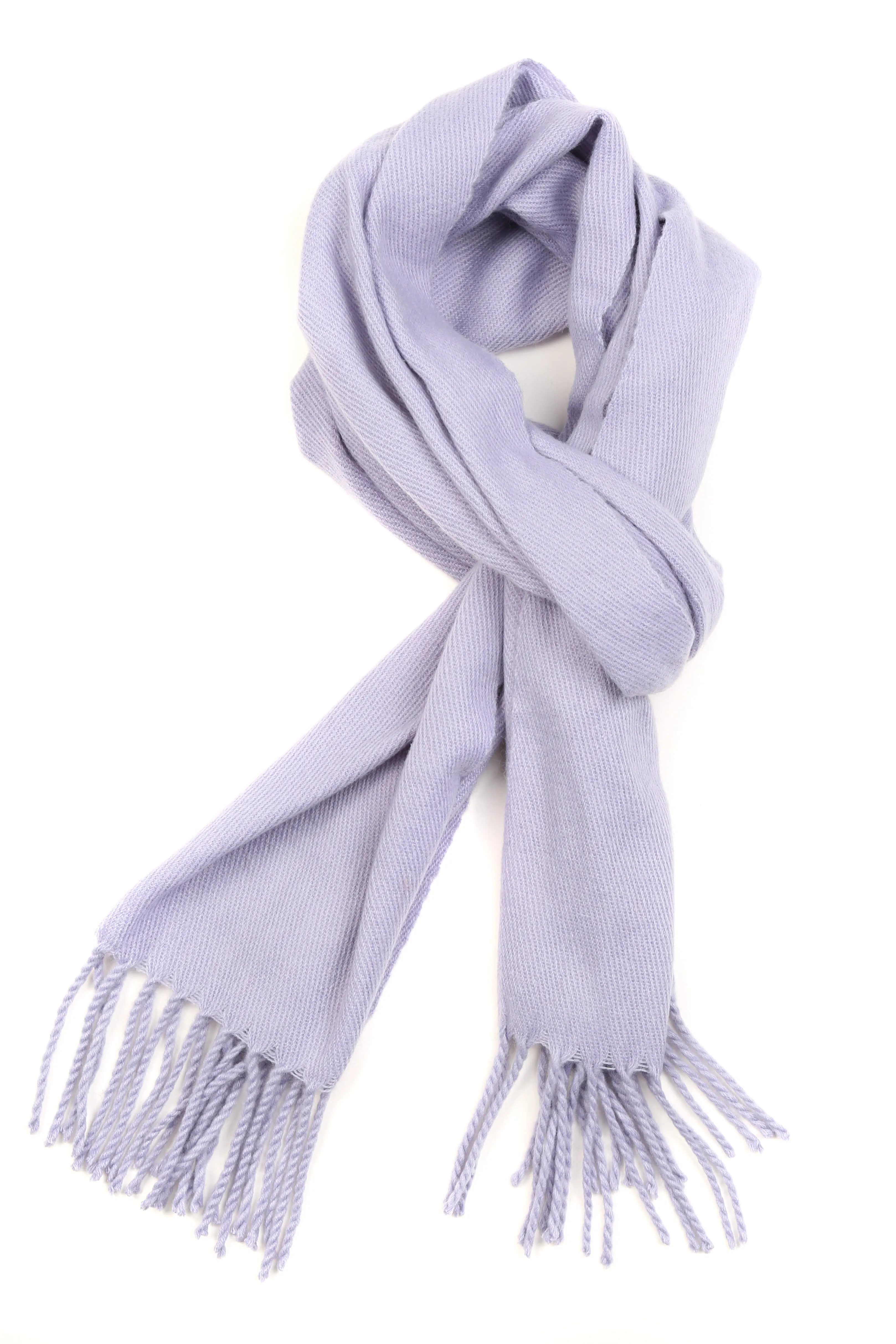 Sakkas Booker Cashmere Feel Solid Colored Unisex Winter Scarf With Fringe