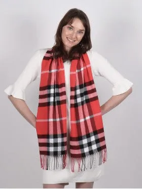 Scarf - Plaid Patterned w/ Fringe