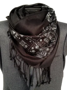 Space Shuttle Controls Pashmina Scarf.