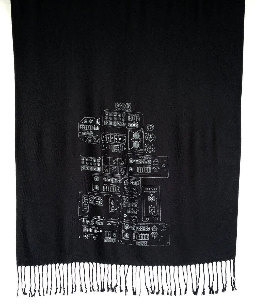 Space Shuttle Controls Pashmina Scarf.