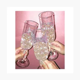 Sparkly Champagne Poster