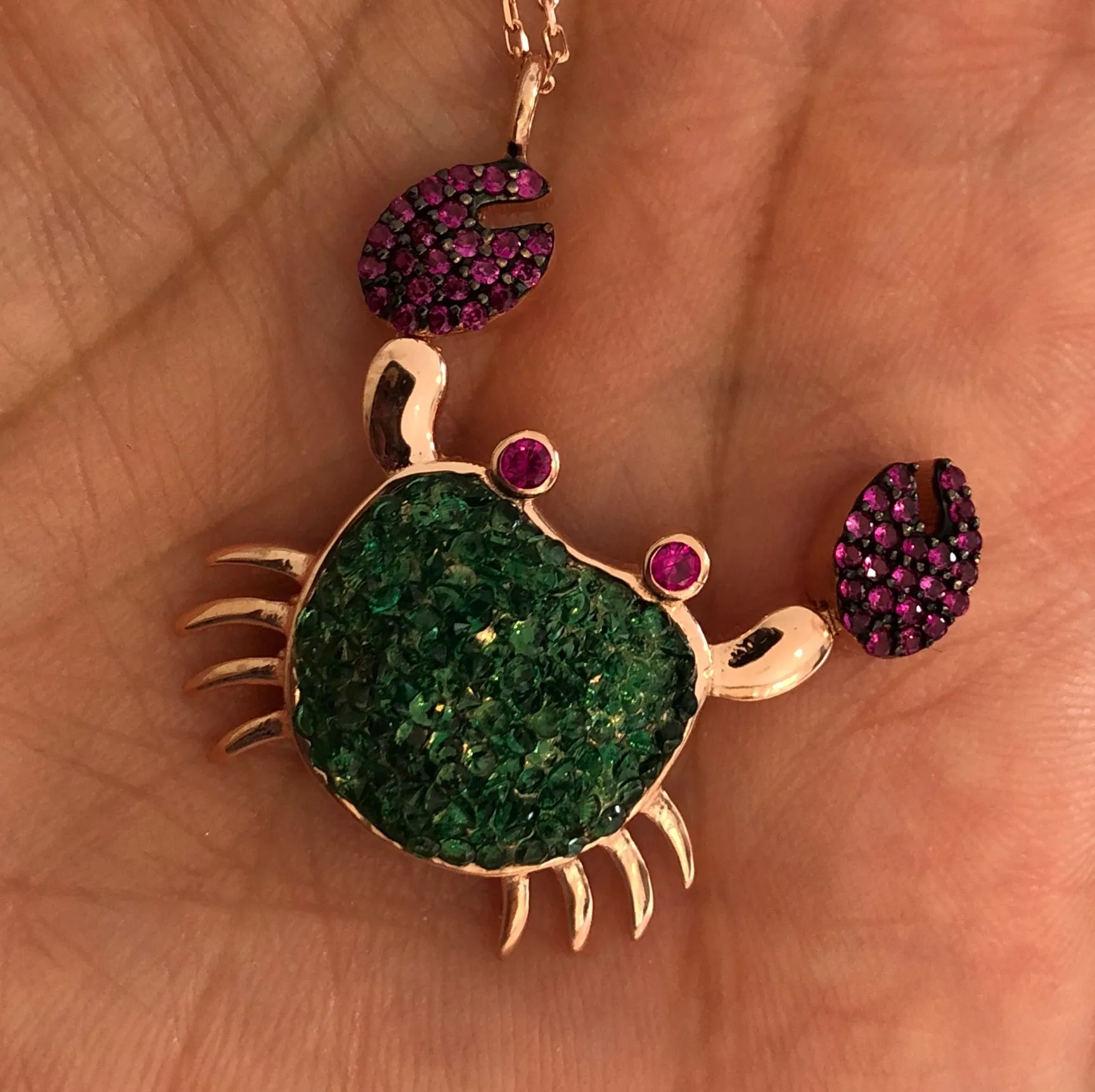 Sparkly Crab - Necklace