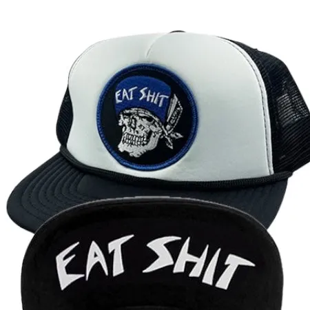 Suicidal Skates Eat Shit Patch Flip Mesh Hat Black/White