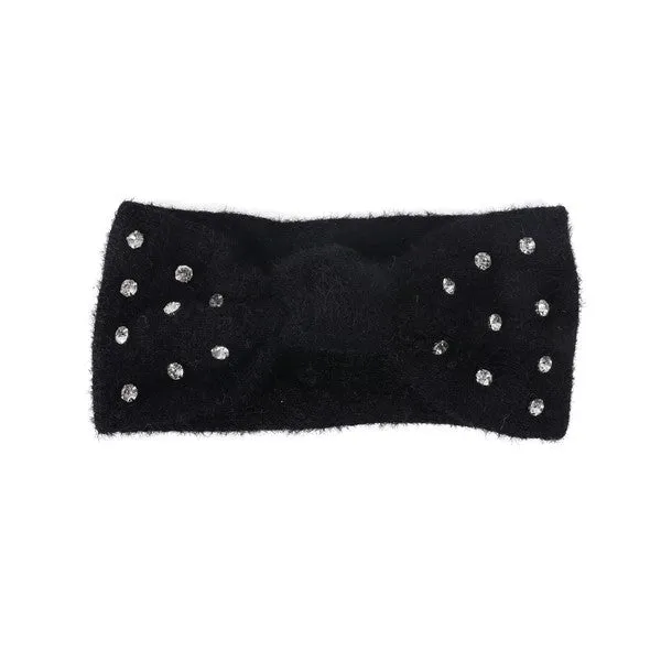 TEEK - FUZZY RHINESTONE BOWKNOT HEADBAND