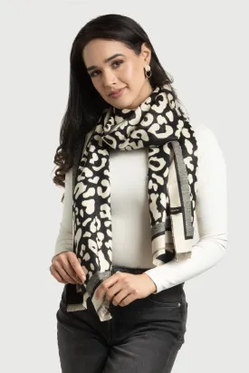 Two Tone Leopard Reversible Scarf