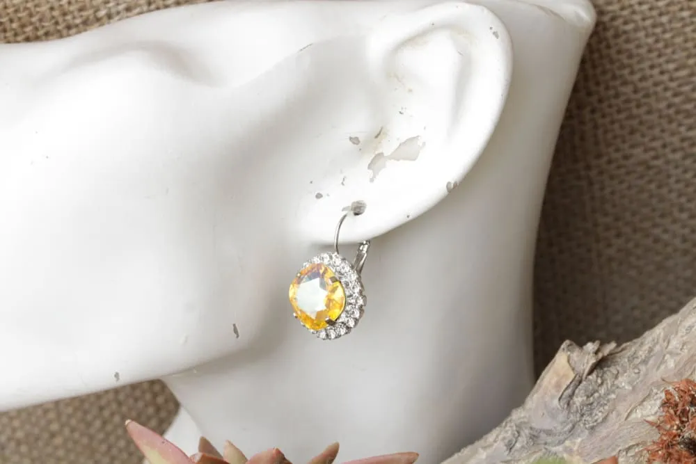 YELLOW SPARKLY EARRINGS