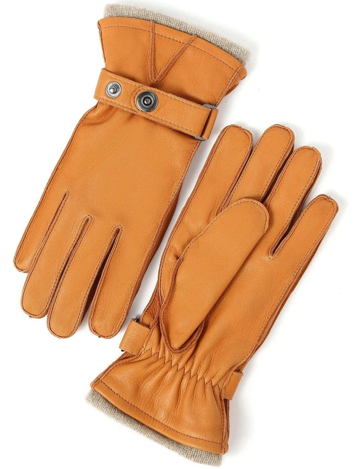 YISEVEN Men's Cashmere Deerskin Leather Gloves