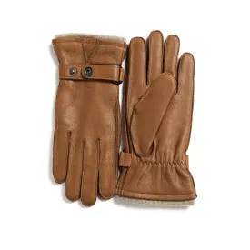 YISEVEN Men's Cashmere Deerskin Leather Gloves