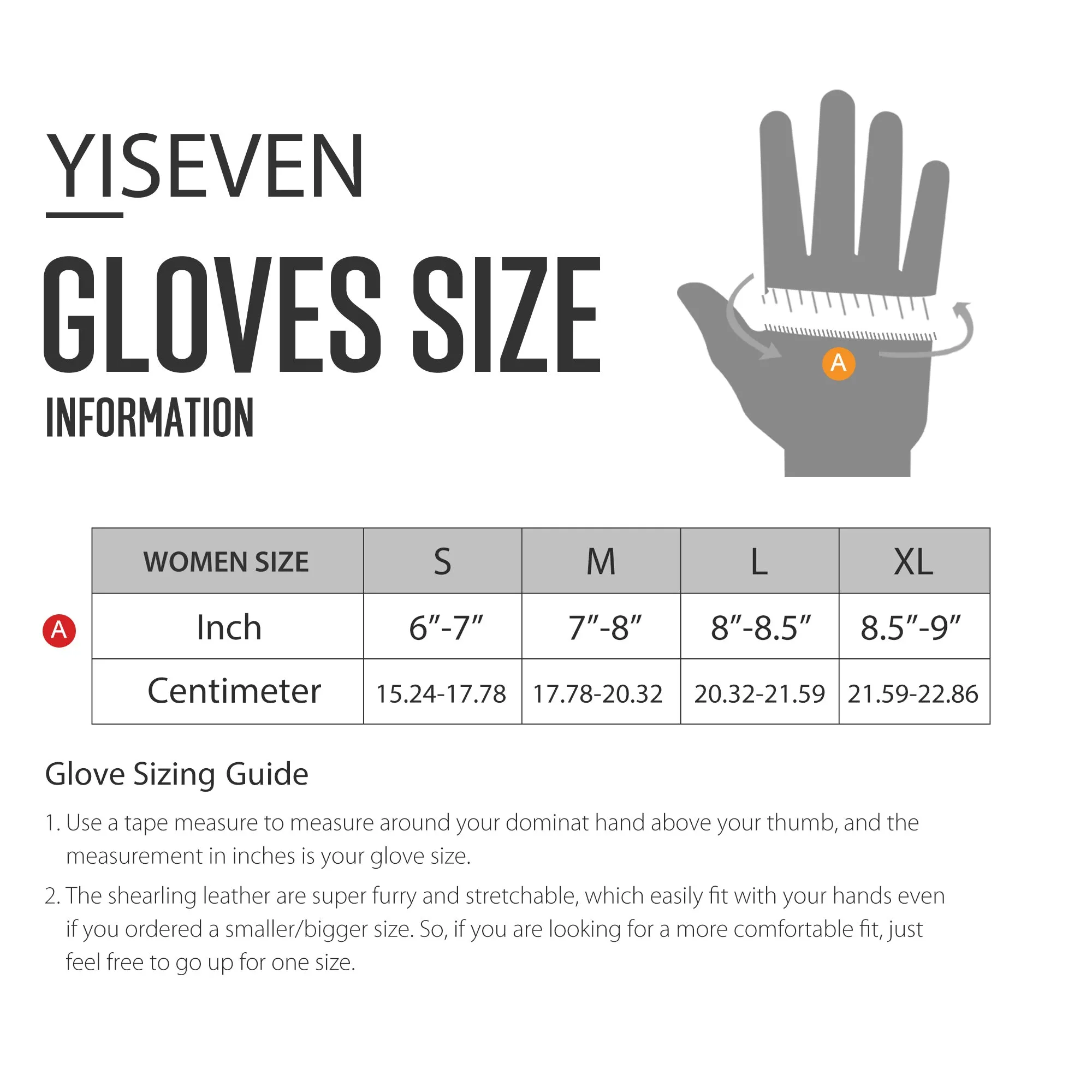 YISEVEN Women's  Sheepskin Shearling Leather Gloves