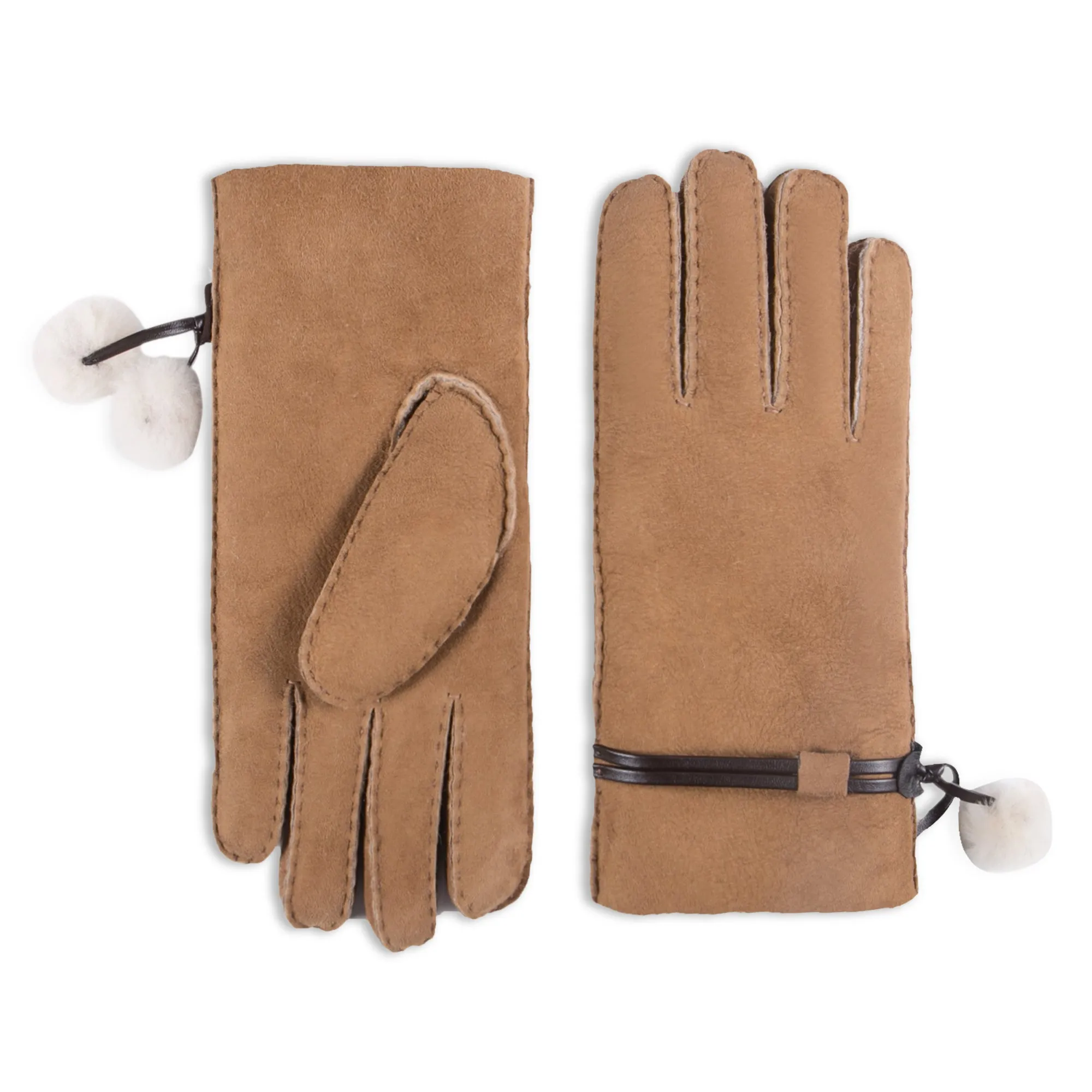 YISEVEN Women's  Sheepskin Shearling Leather Gloves